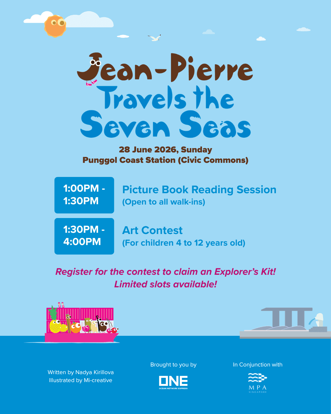 Picture Book Reading and Children Art Contest by Ocean Network Express